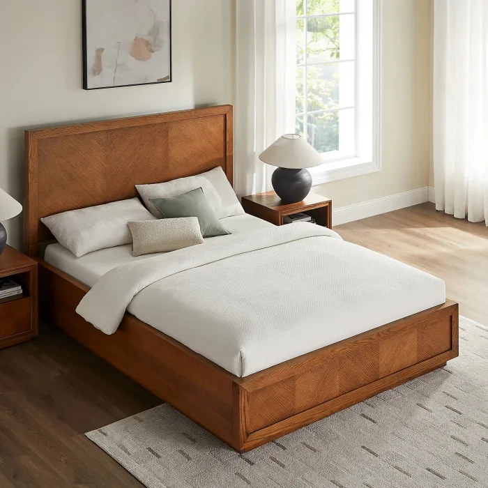 Krevat King & Queen size "Chevron Bed"